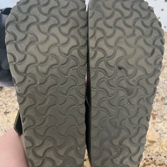 Birkenstock Khaki Slide Sandals - Picture 3 of 3